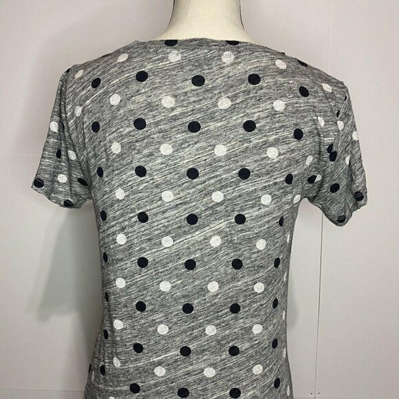 J. Crew XS Gray Polka Dot T-Shirt - Picture 3 of 3